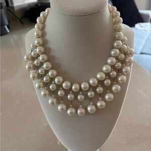 Elegant Pearl Beaded Choker Necklace